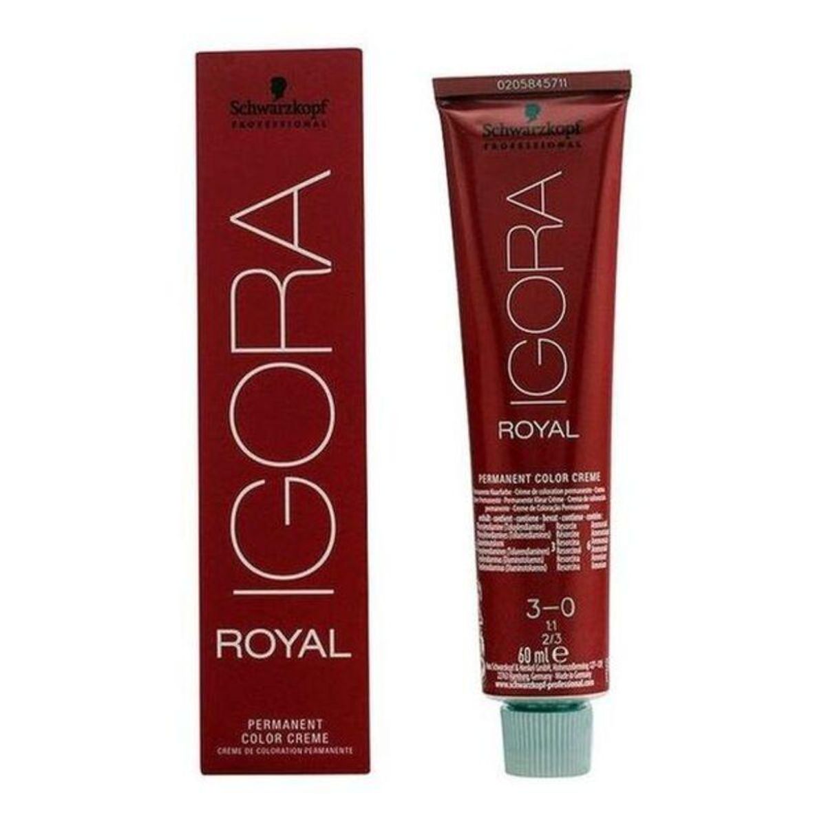 Permanent Farve Igora Royal Schwarzkopf Igora Royal 3-0 Nº 3-0 Nº 9.0-rubio muy claro Nº 8.0-rubio claro 60 ml