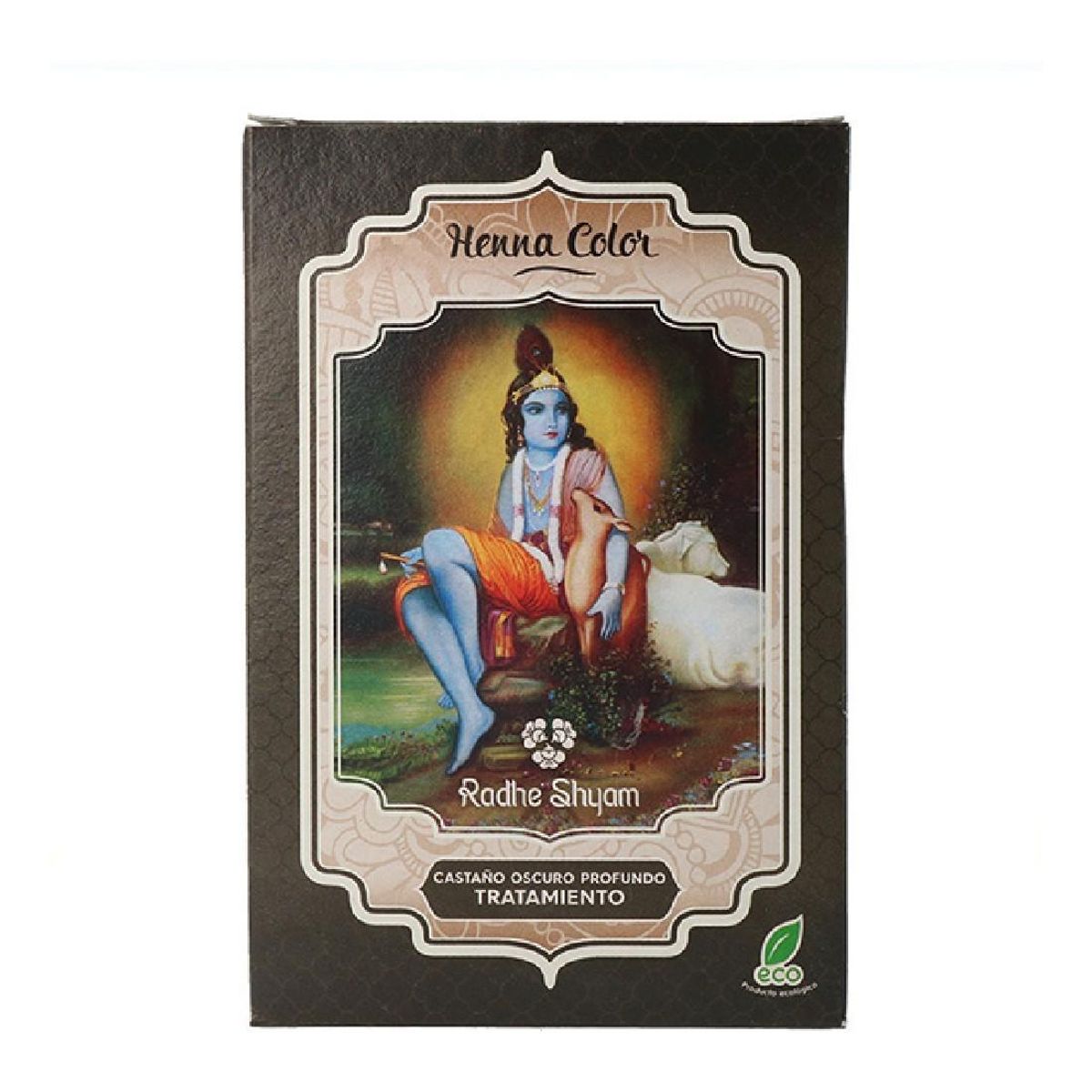 Semi-permanent Farve Radhe Shyam Mørk Kastanje Henna Pulveriseret (100 g)