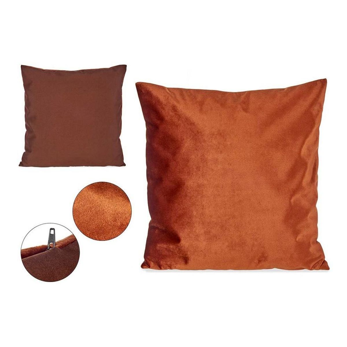 Pude Polyester Fløjl Orange (45 x 13 x 45 cm)