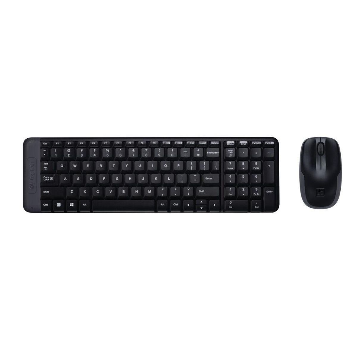 Tastatur og trådløs mus Logitech MK220 QWERTY Engelsk EEUU