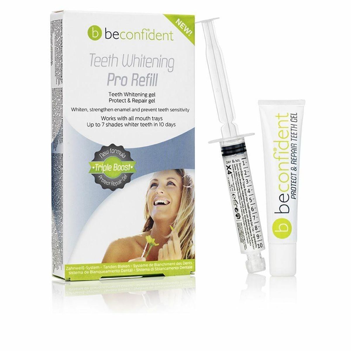 Tandglans med blegemiddel Beconfident Teeth Whitening Genopfyldning: (2 stk)