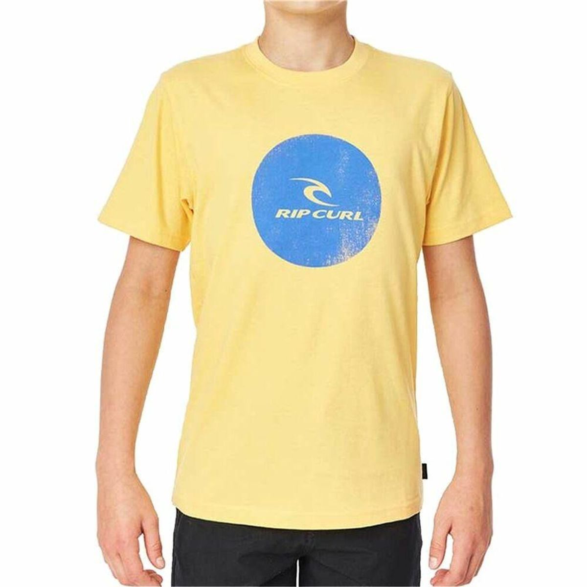 Børne Kortærmet T-shirt Rip Curl Corp Icon B Gul 12 år