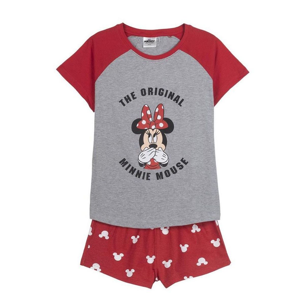 Børnepyjamasser Minnie Mouse Rød Dame Grå XS