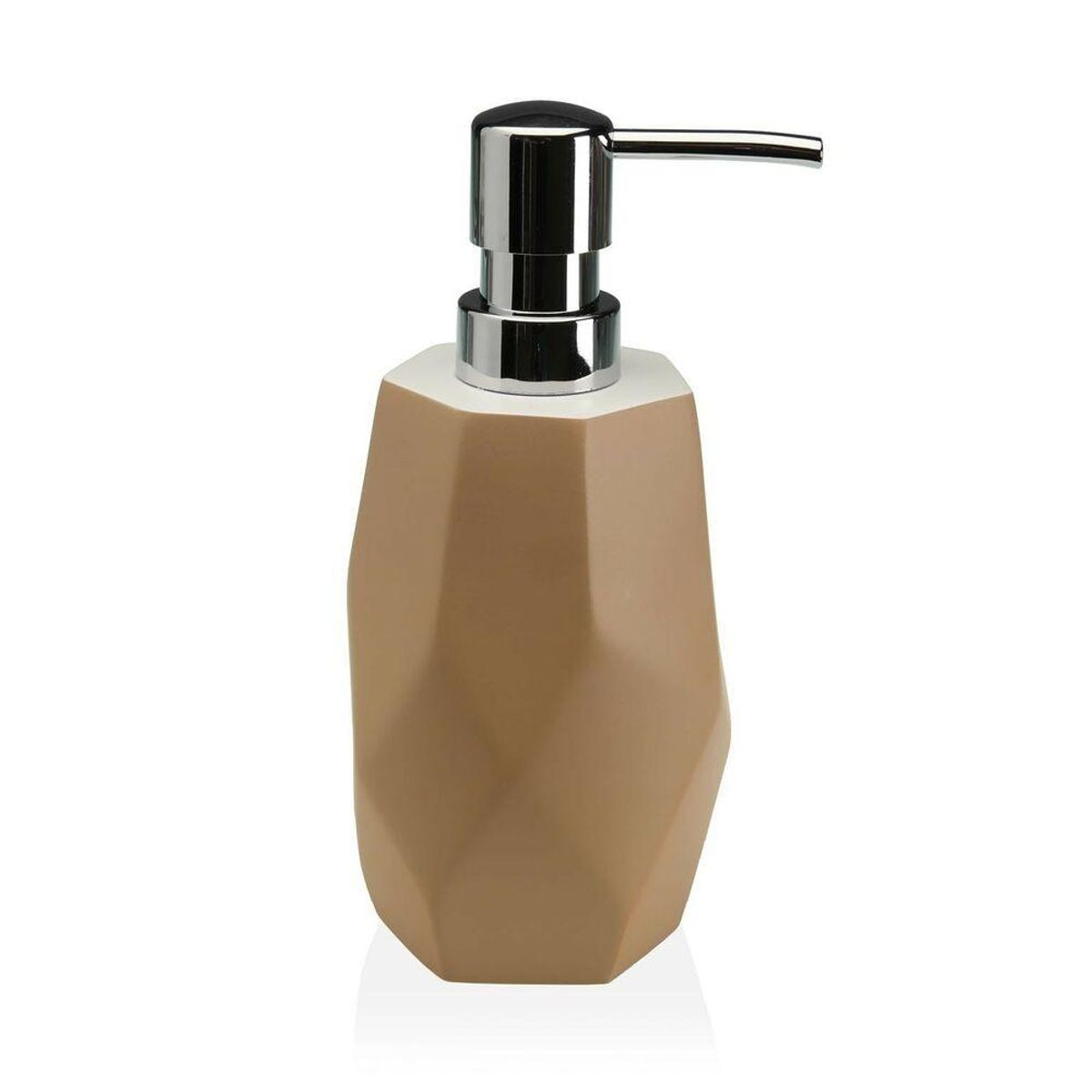 Sæbedispenser Versa Amanda Beige Plastik Harpiks (8,2 x 21 x 8,2 cm)