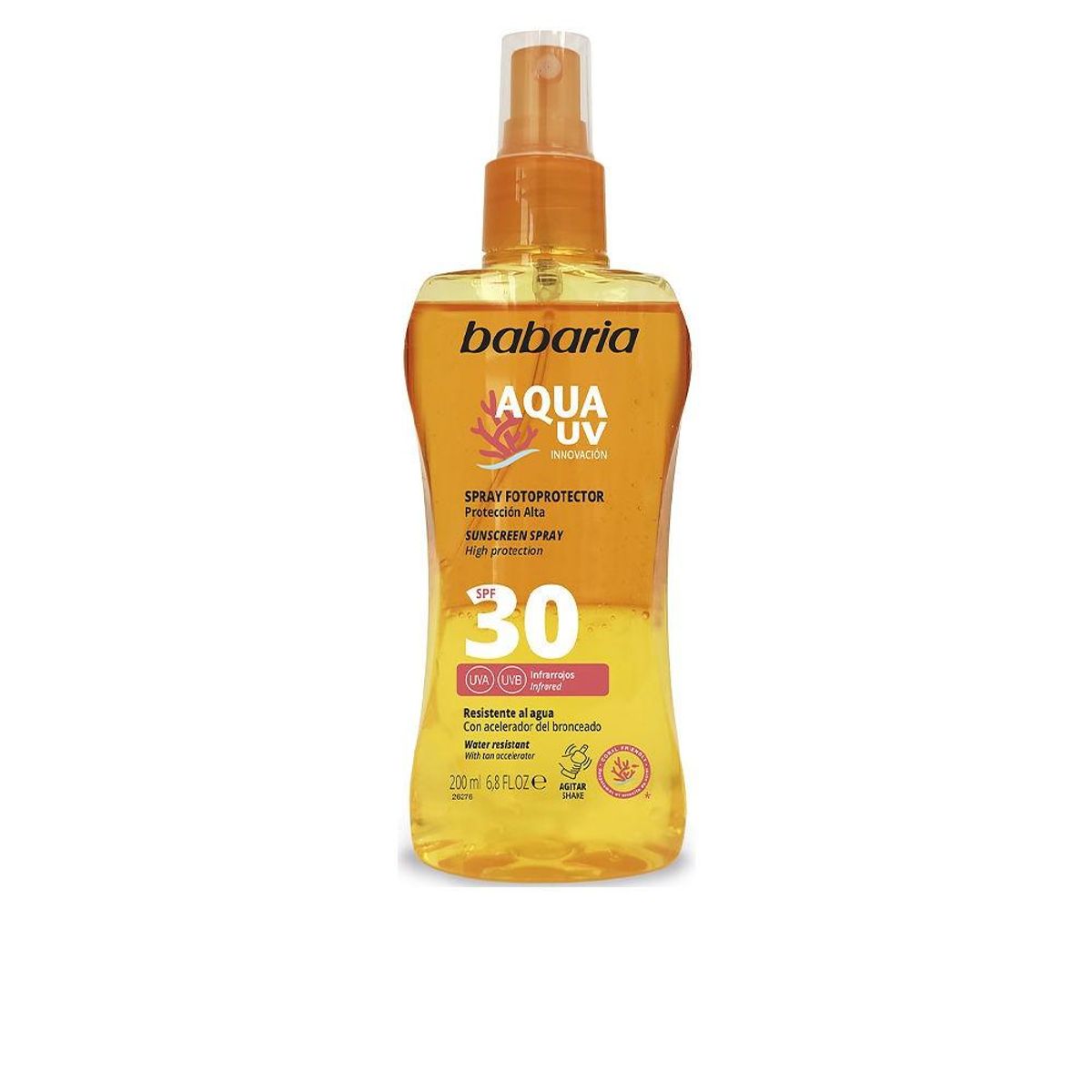 Krop solcreme spray Babaria Solar Aqua UV SPF 30 (200 ml)