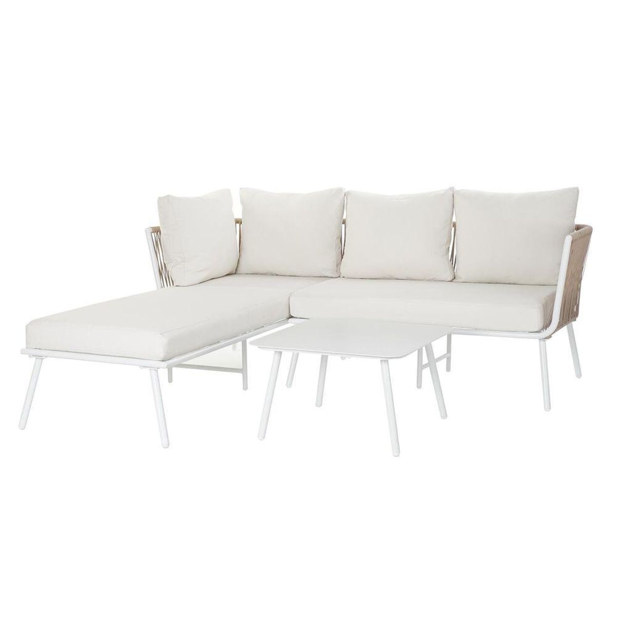 Havesofa Beige Aluminium Tov 196 x 75 x 68,5 cm