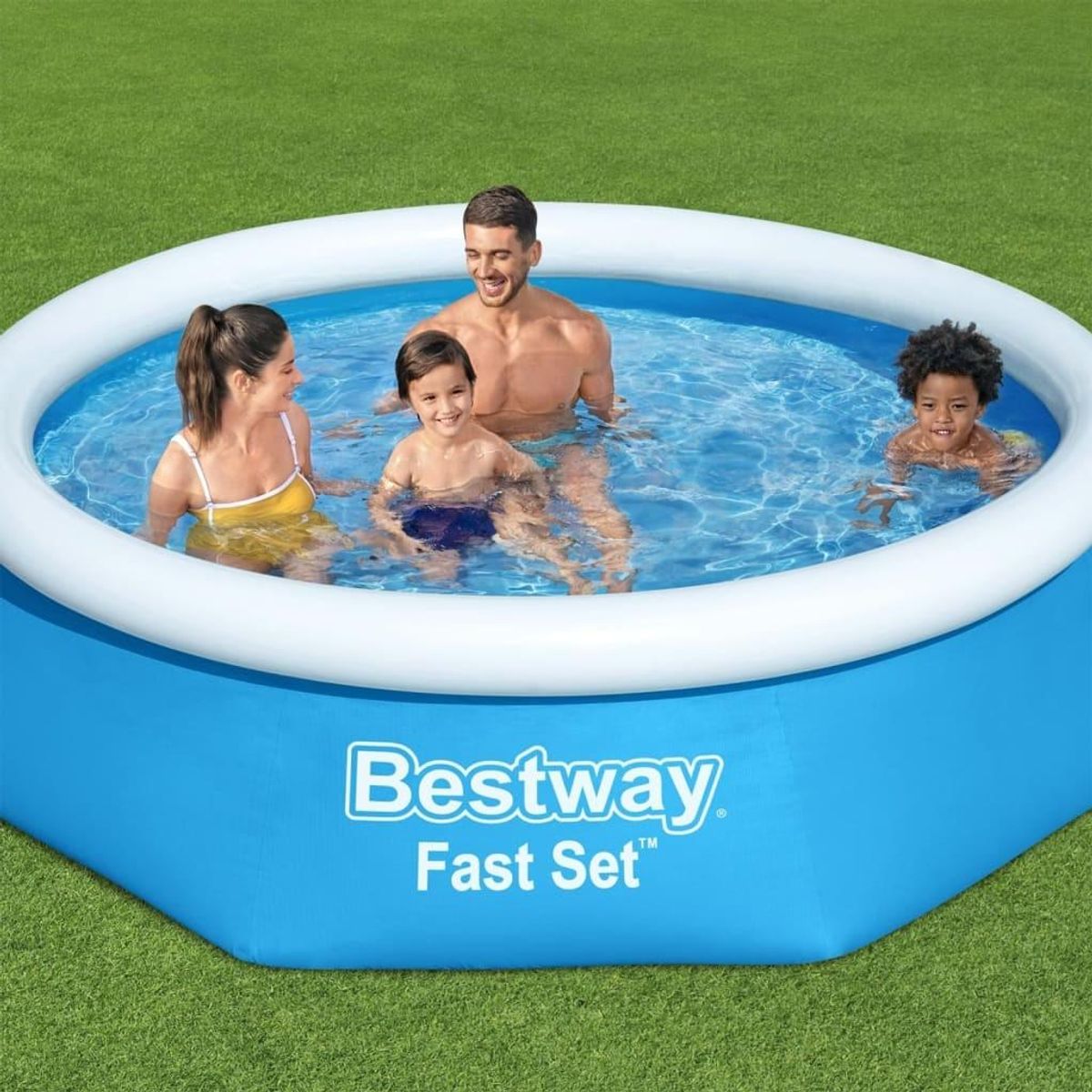 oppustelig swimmingpool Fast Set 244x66 cm rund 57265