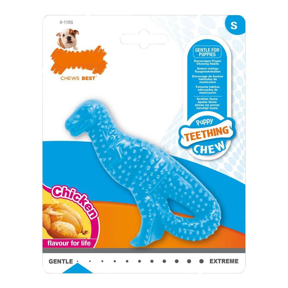 Hund Bidering Nylabone Dinosaur Kylling Nylon Hvalpe