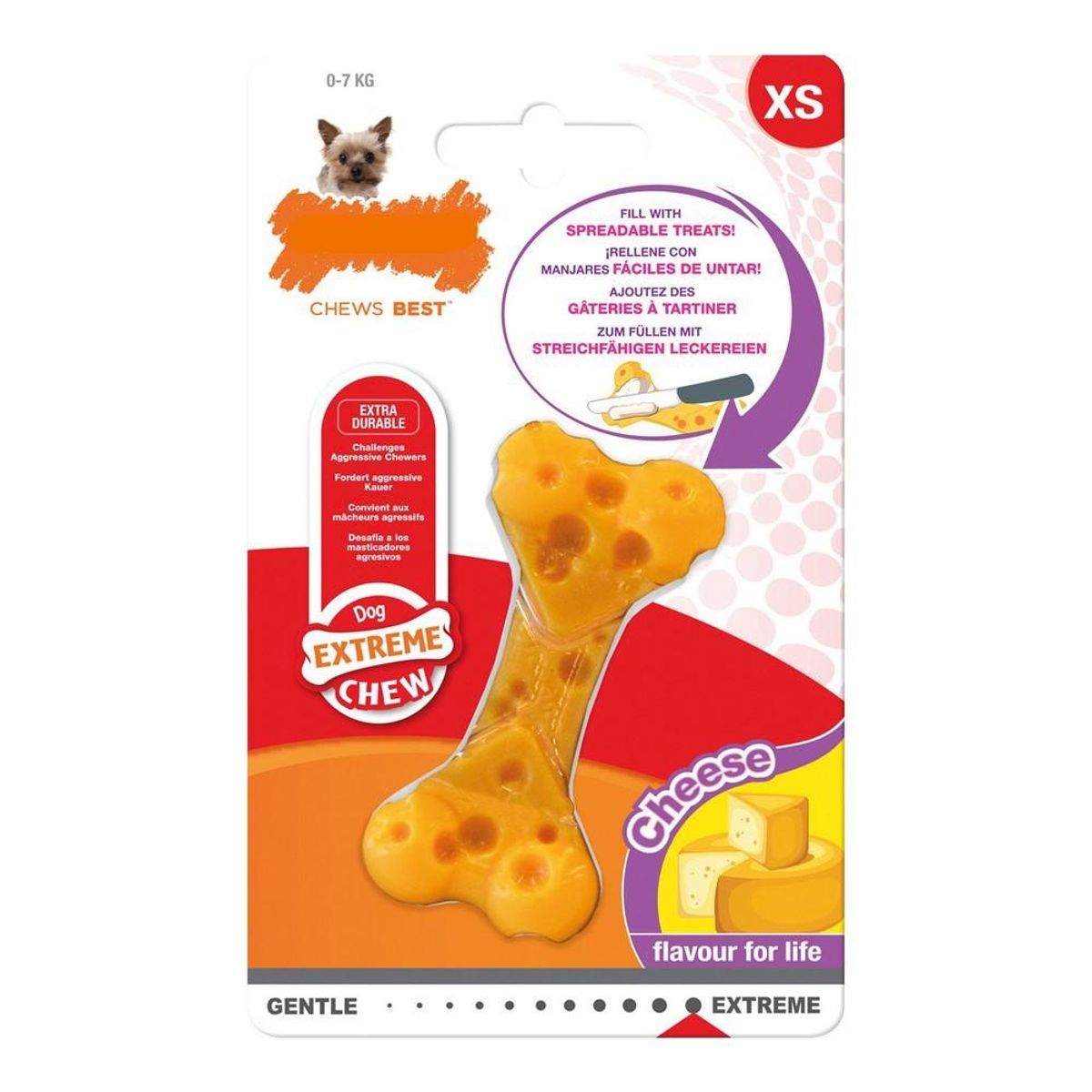 Hund Bidering Nylabone Dura Chew Ost Nylon XS-størrelse