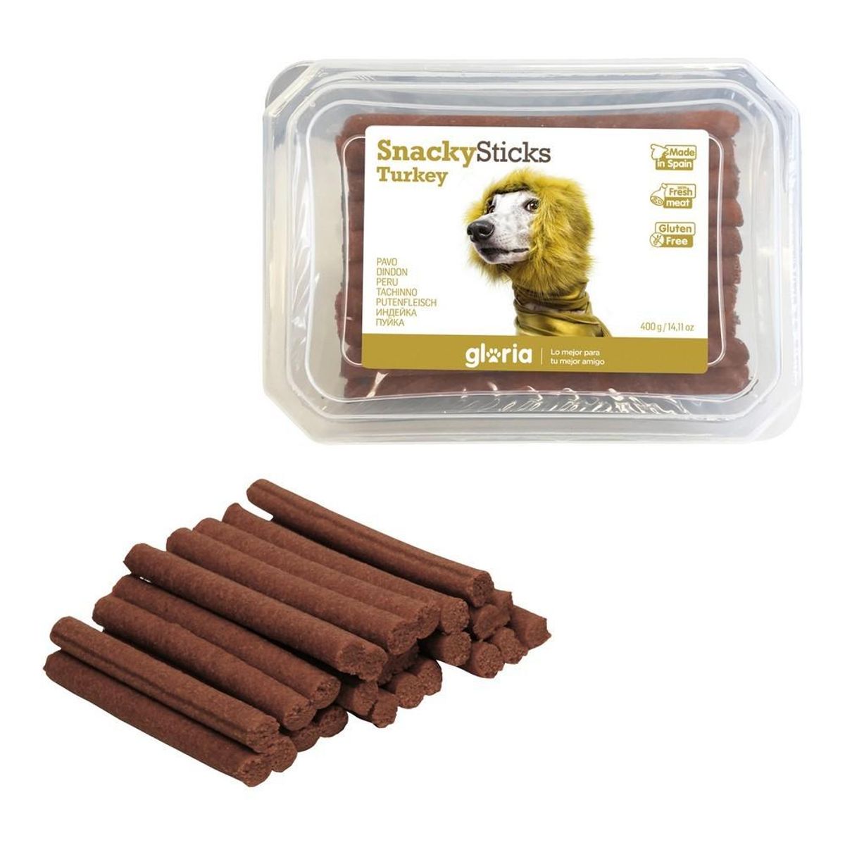 Hundesnack Gloria Snackys Sticks Kylling Kalkun Små stænger (350 g)