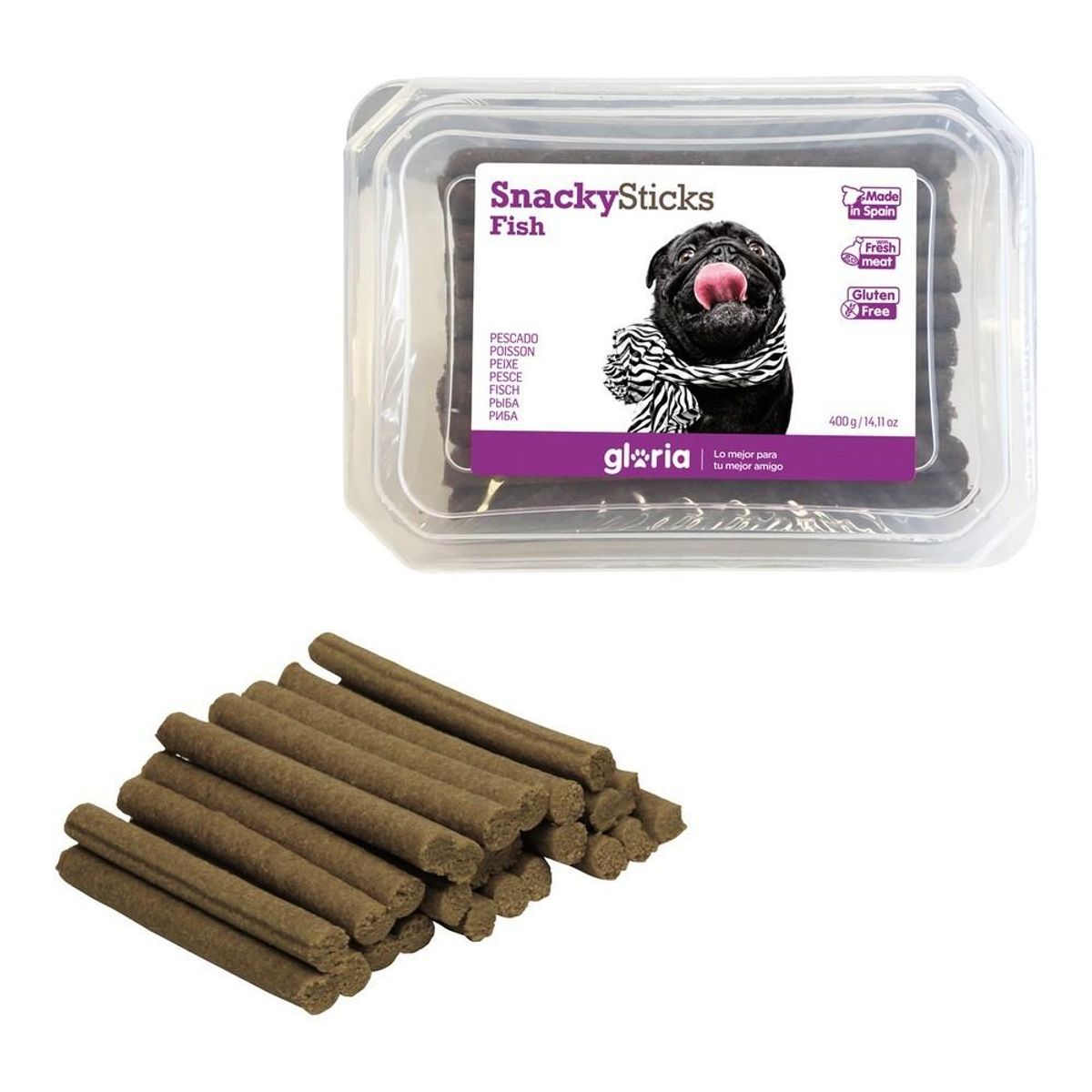 Hundesnack Gloria Snackys Sticks Fisk Små stænger (800 g) (800 g)