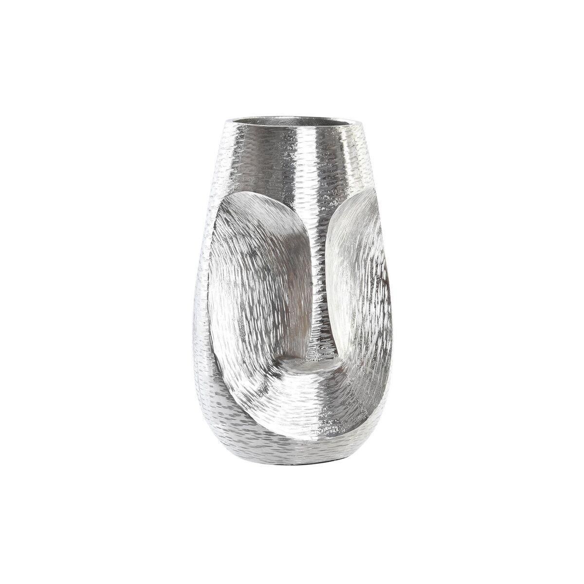 Vase Ansigt Sølvfarvet Aluminium Moderne (19 x 19 x 31 cm)