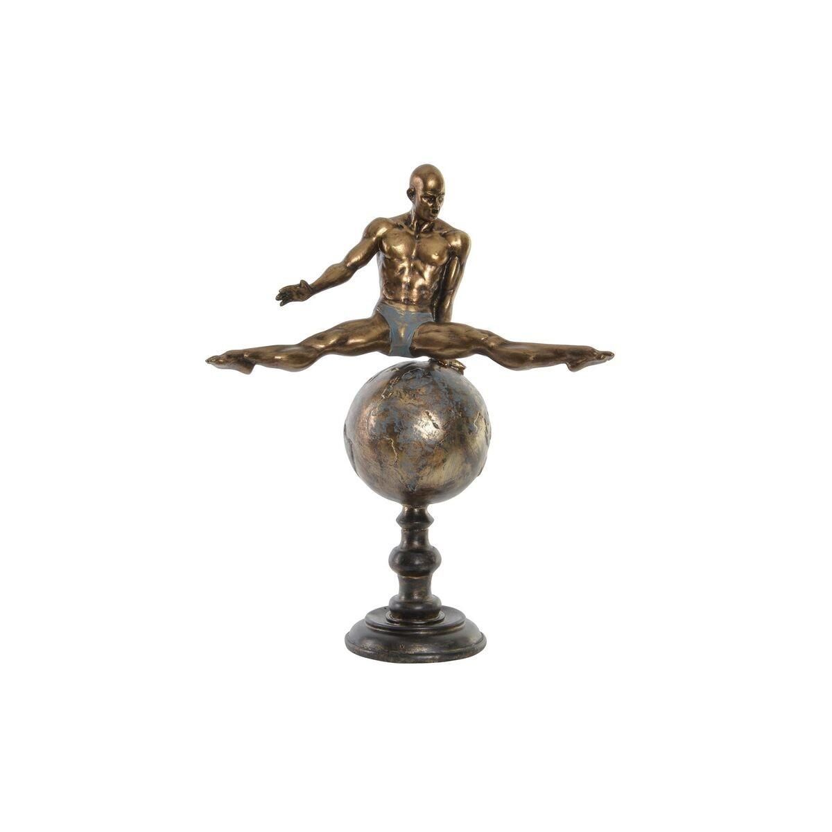 Dekorativ figur Gylden Harpiks Gymnast Moderne (36 x 19 x 46 cm)