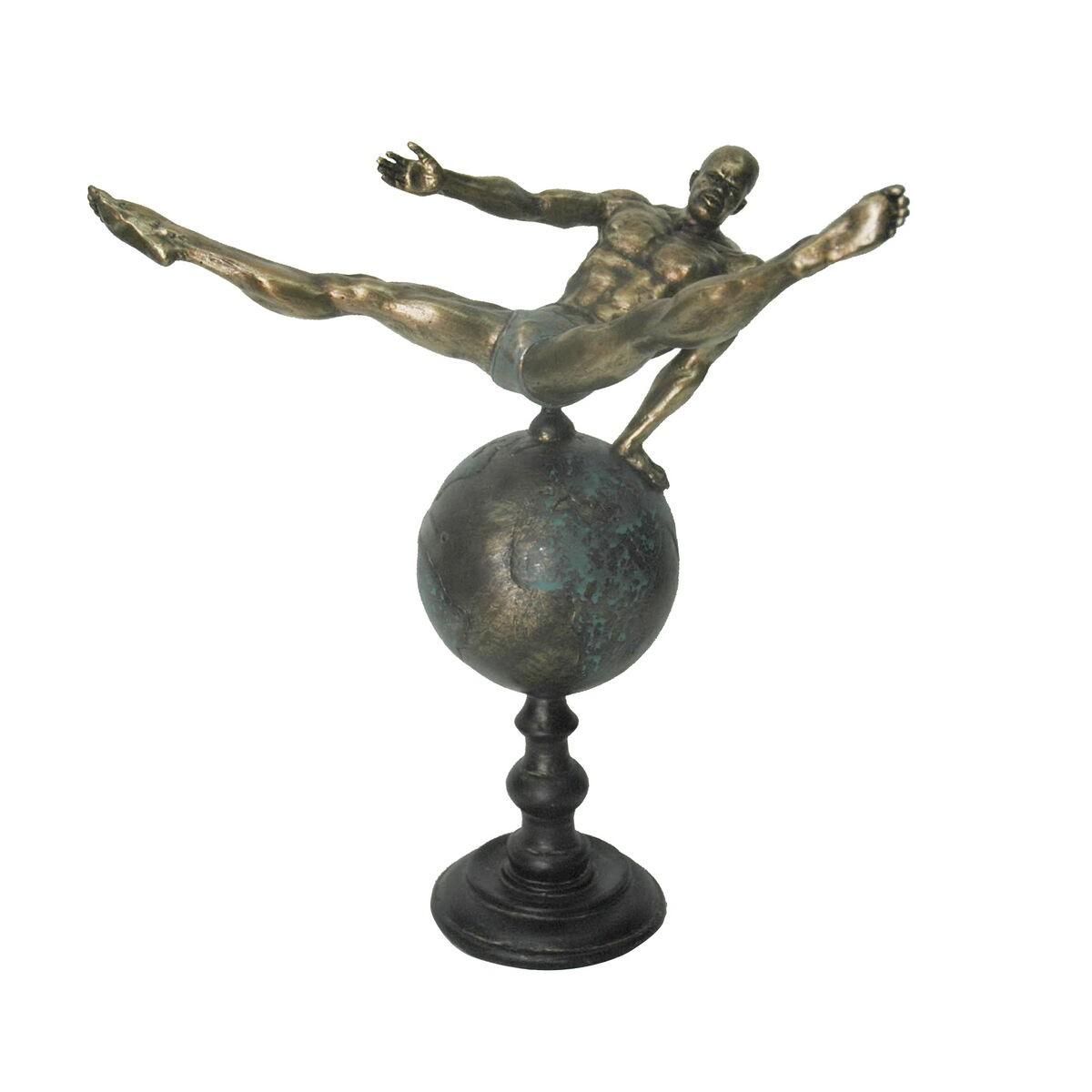 Dekorativ figur Verden Gylden Harpiks Gymnast Moderne (29 x 16 x 33 cm)