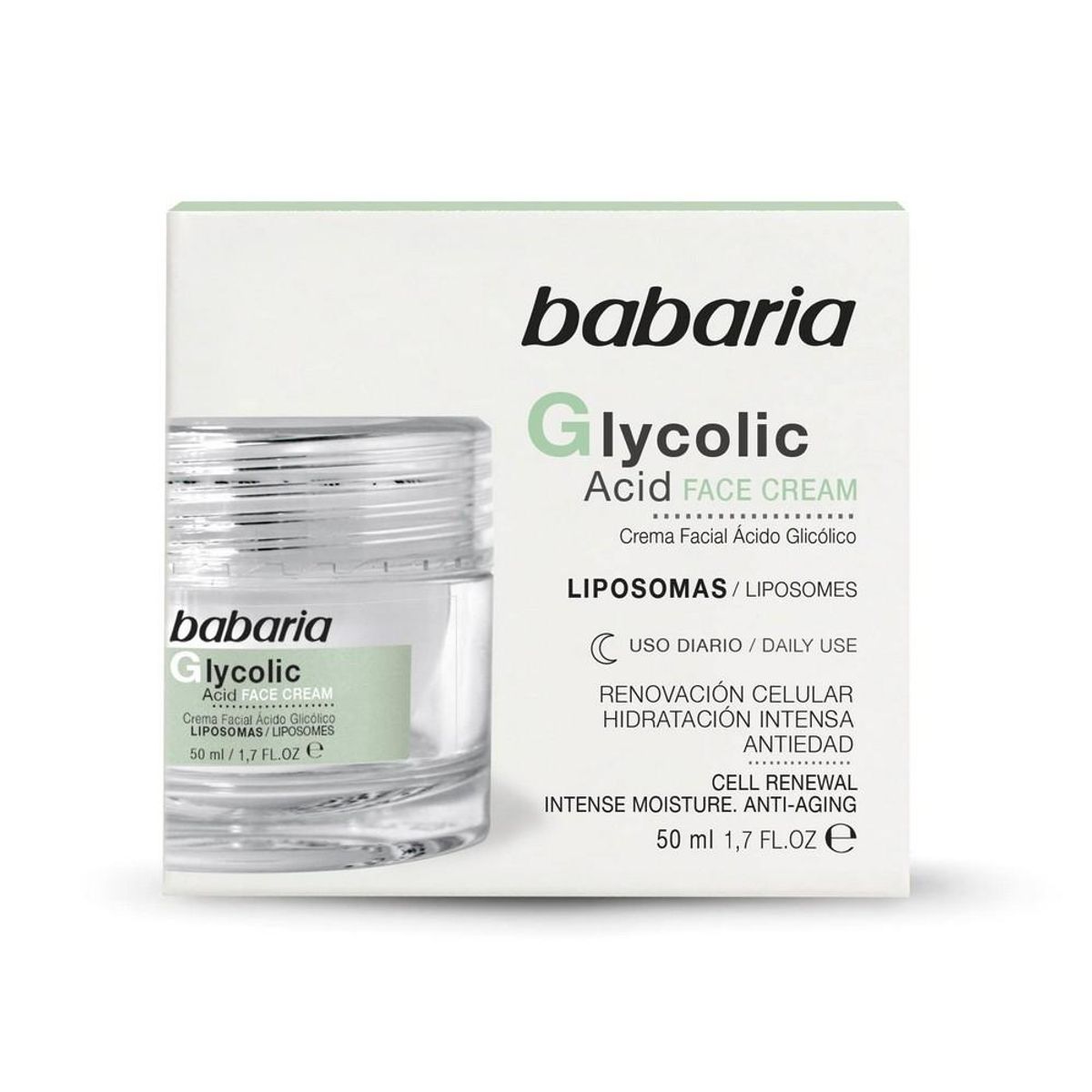 Regenererende creme Babaria Glycolic Acid Glycolsyre 50 ml