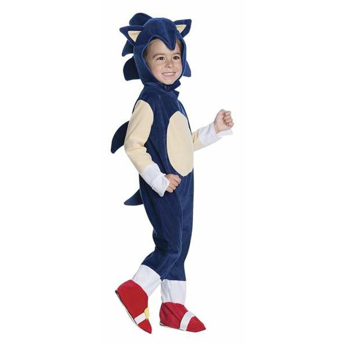 Kostume til børn Rubies Sonic The Hedgehog Deluxe 6-12 måneder