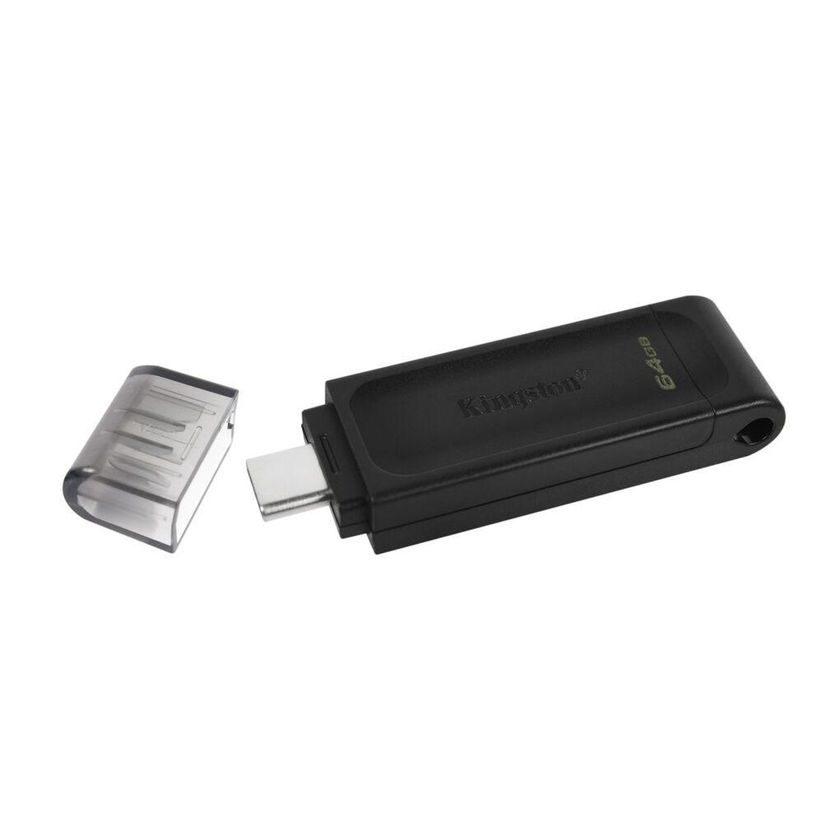 USB-stik Kingston DT70/64GB usb c Sort 64 GB