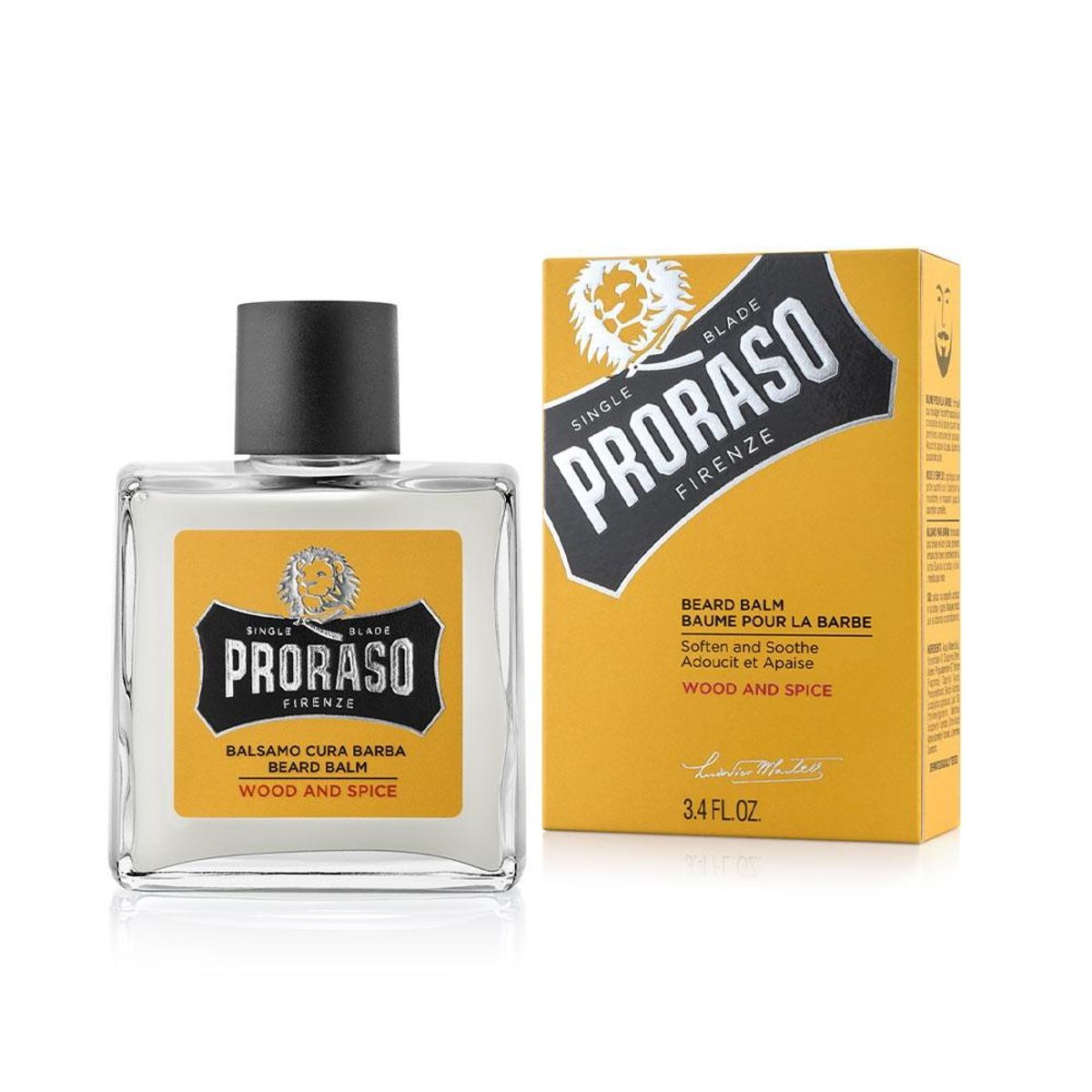 Balsam til Skægget Yellow Proraso Wood And Spice 100 ml