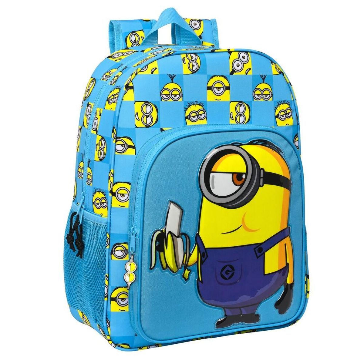 Skoletaske Minions Minionstatic Blå (33 x 42 x 14 cm)