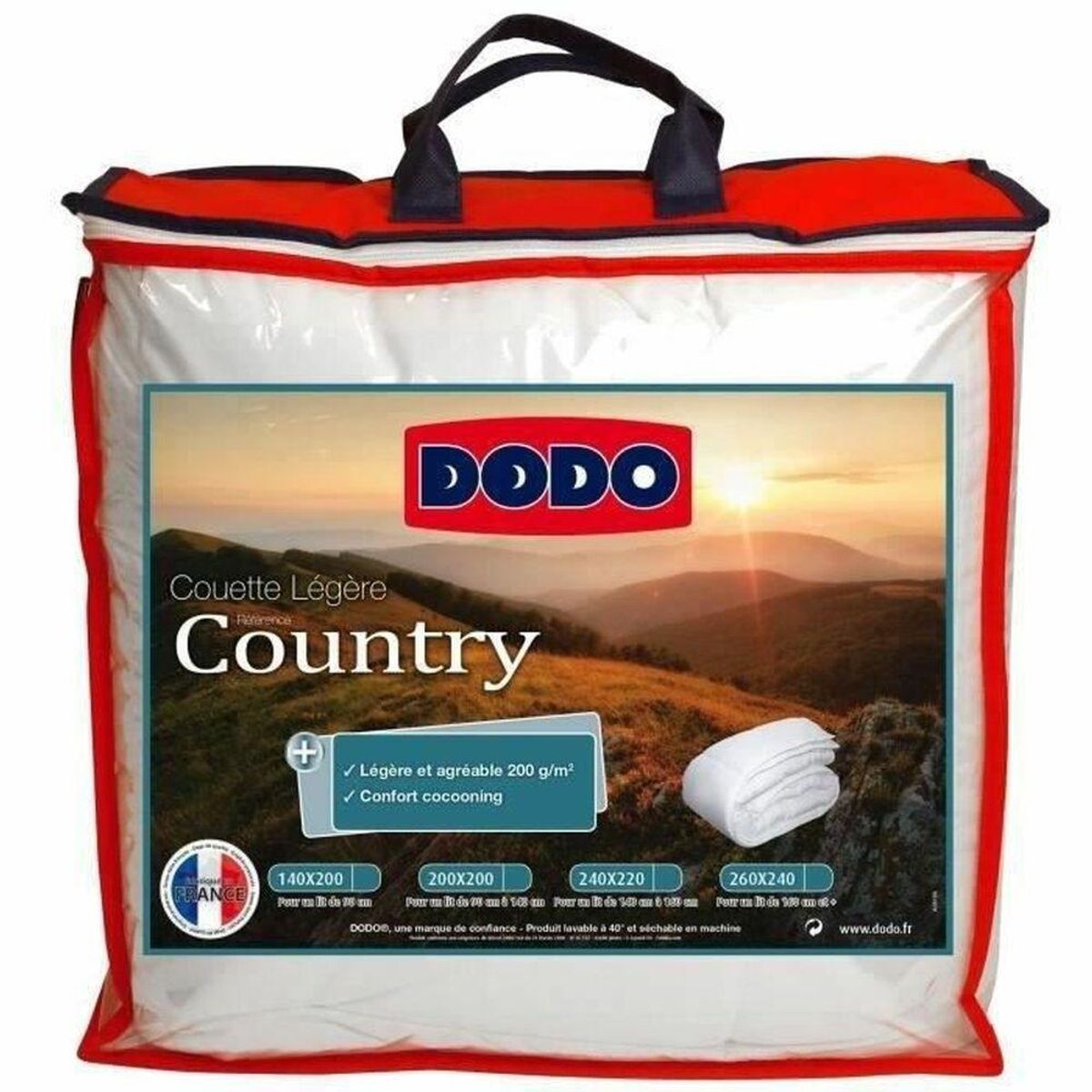 Dyne DODO Country Lys Hvid 140 x 200 cm