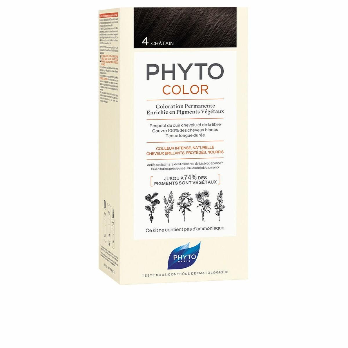 Permanent hårfarve Phyto Paris Phytocolor Uden ammoniak 4-castaño