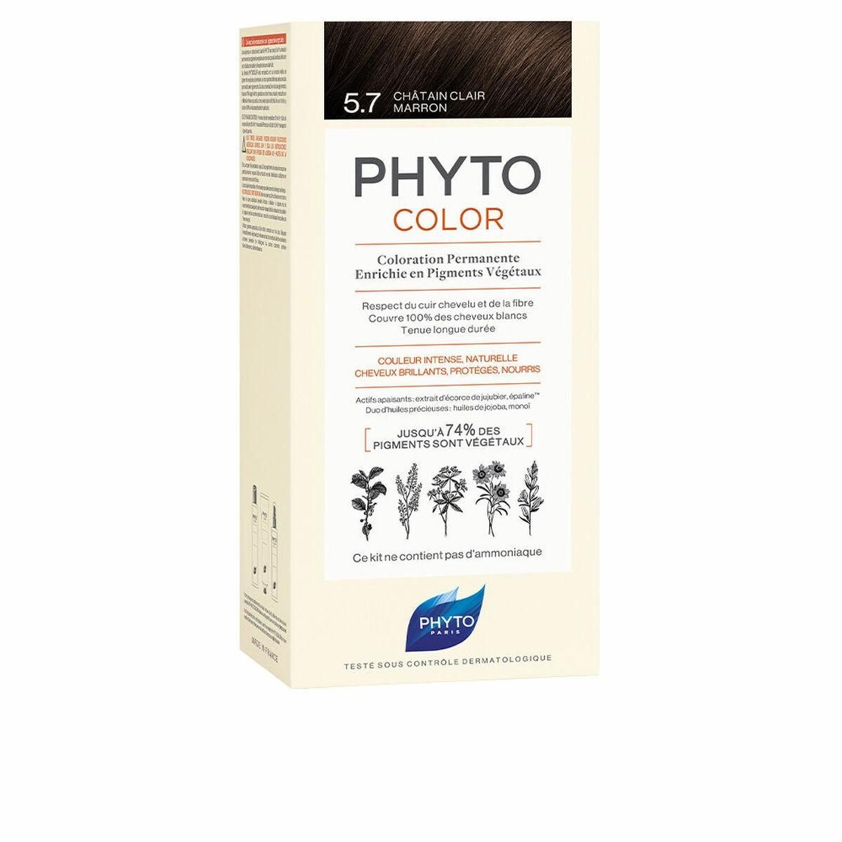 Permanent hårfarve PHYTO PhytoColor 5.7-castaño marrón claro Uden ammoniak