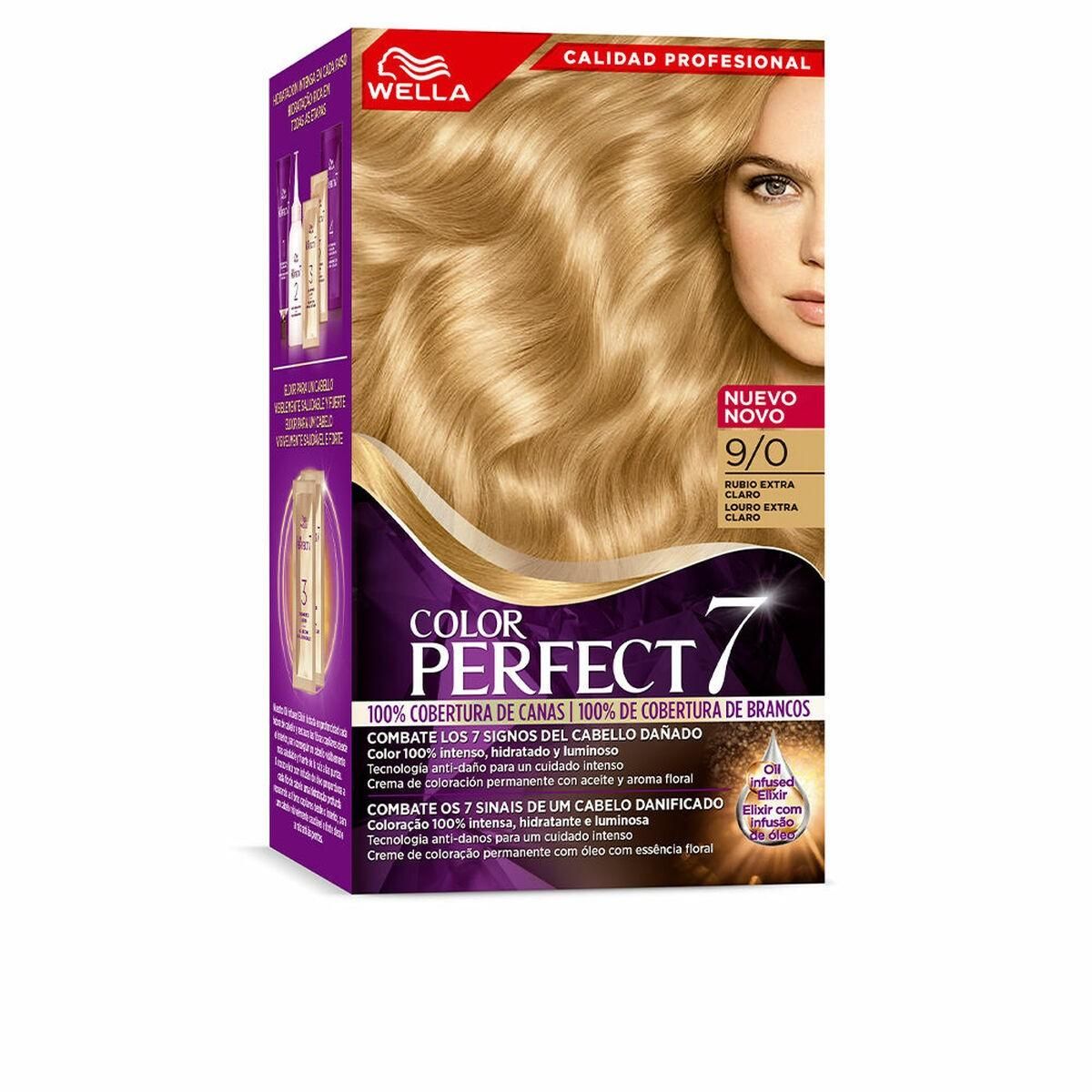 Permanent Farve Wella Color Perfect 7 Nº 9/0 Gråt hår 60 ml Ekstra Klar Blond