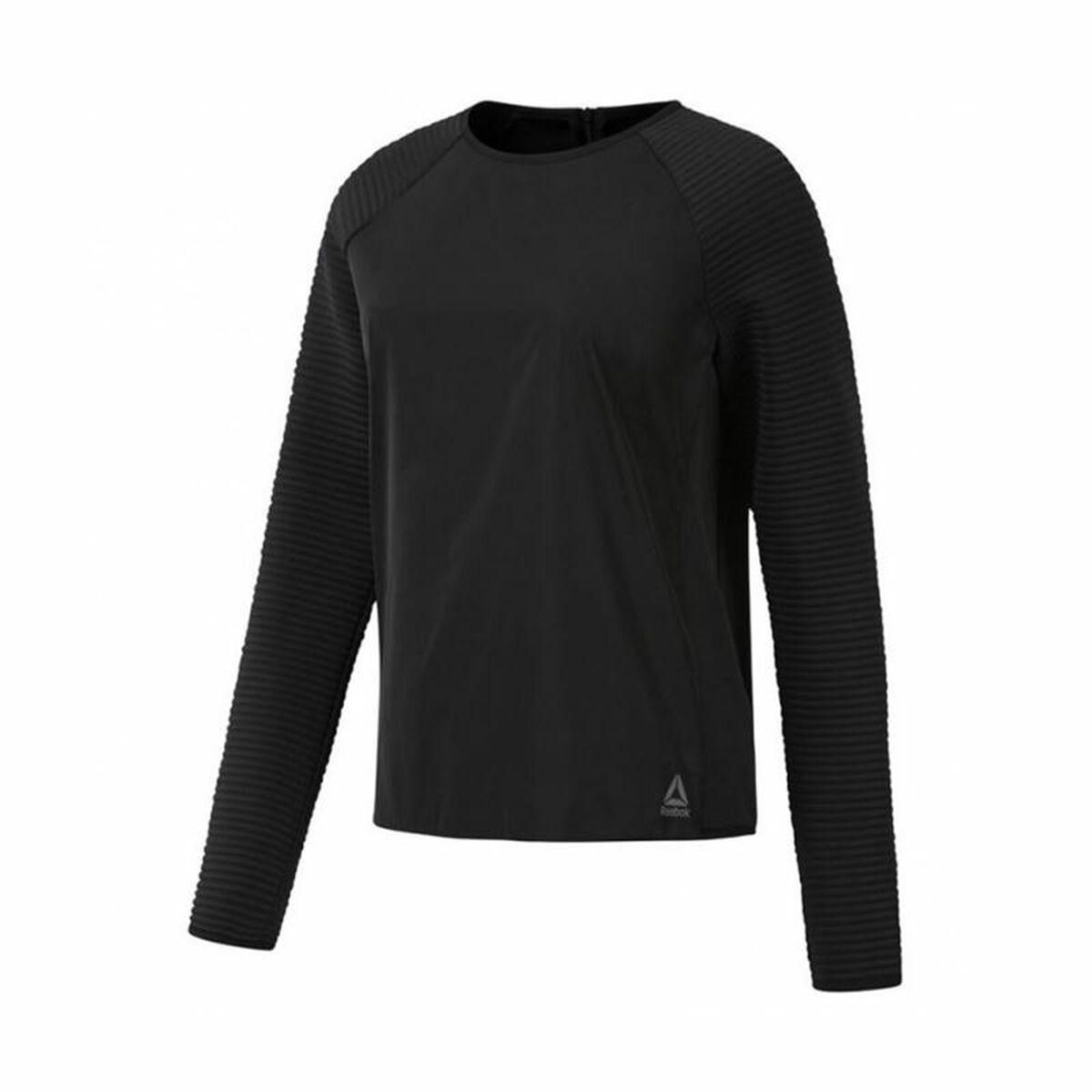 Langærmet T-shirt til Kvinder Reebok Thermowarm Deltapeak Sort XS