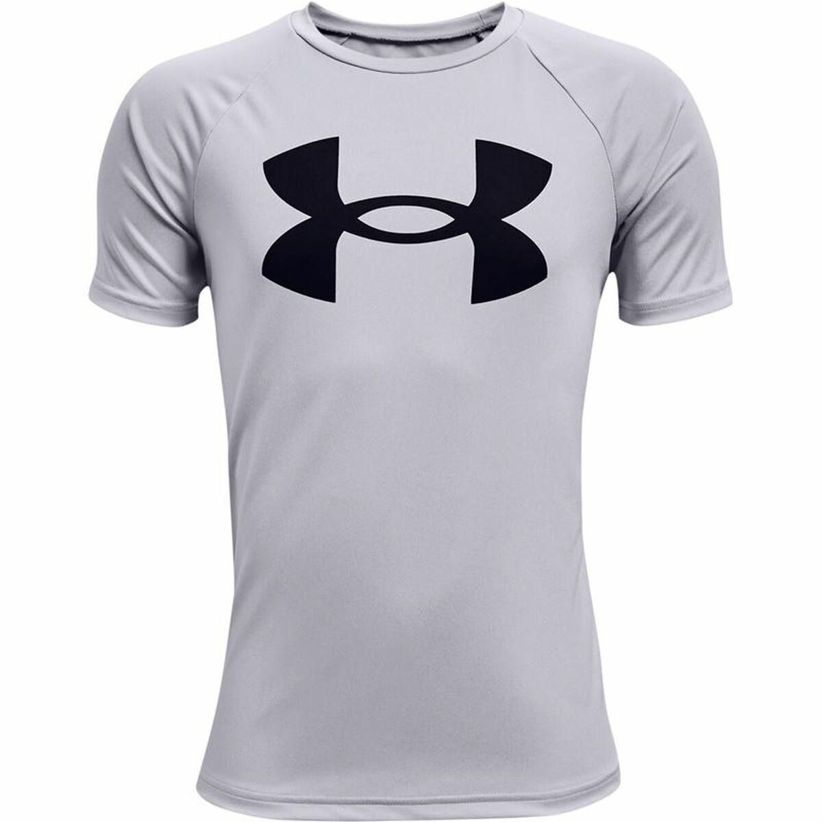 Børne Kortærmet T-shirt Under Armour Tech Big Logo Grå 8 år