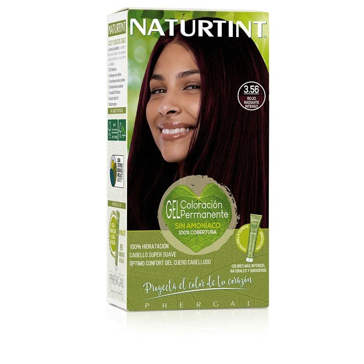 Permanent Farve Naturtint Naturtint 3.56 rojo radiante intenso Uden ammoniak (170 ml)