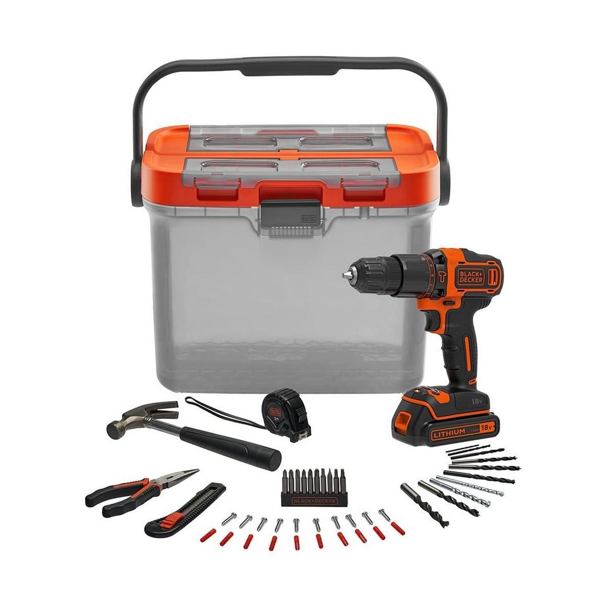 Bore og tilbehørssæt Black & Decker bcksb05-qw 18 V