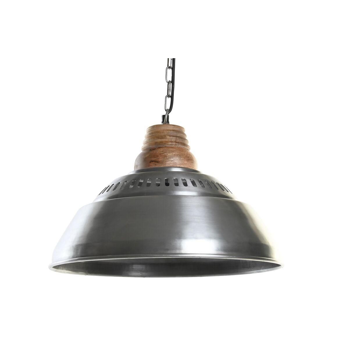 Loftslampe Sølvfarvet Brun Jern Mangotræ 50 W (43 x 43 x 31 cm)