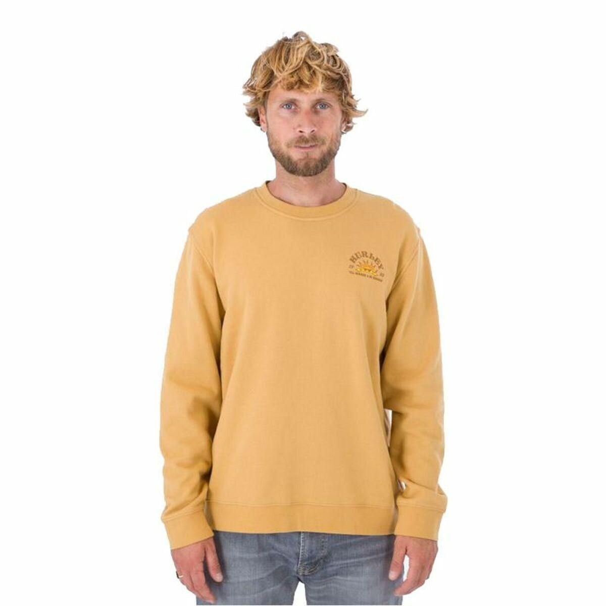 Sweaters uden Hætte til Mænd Hurley No Bummers Okker XL