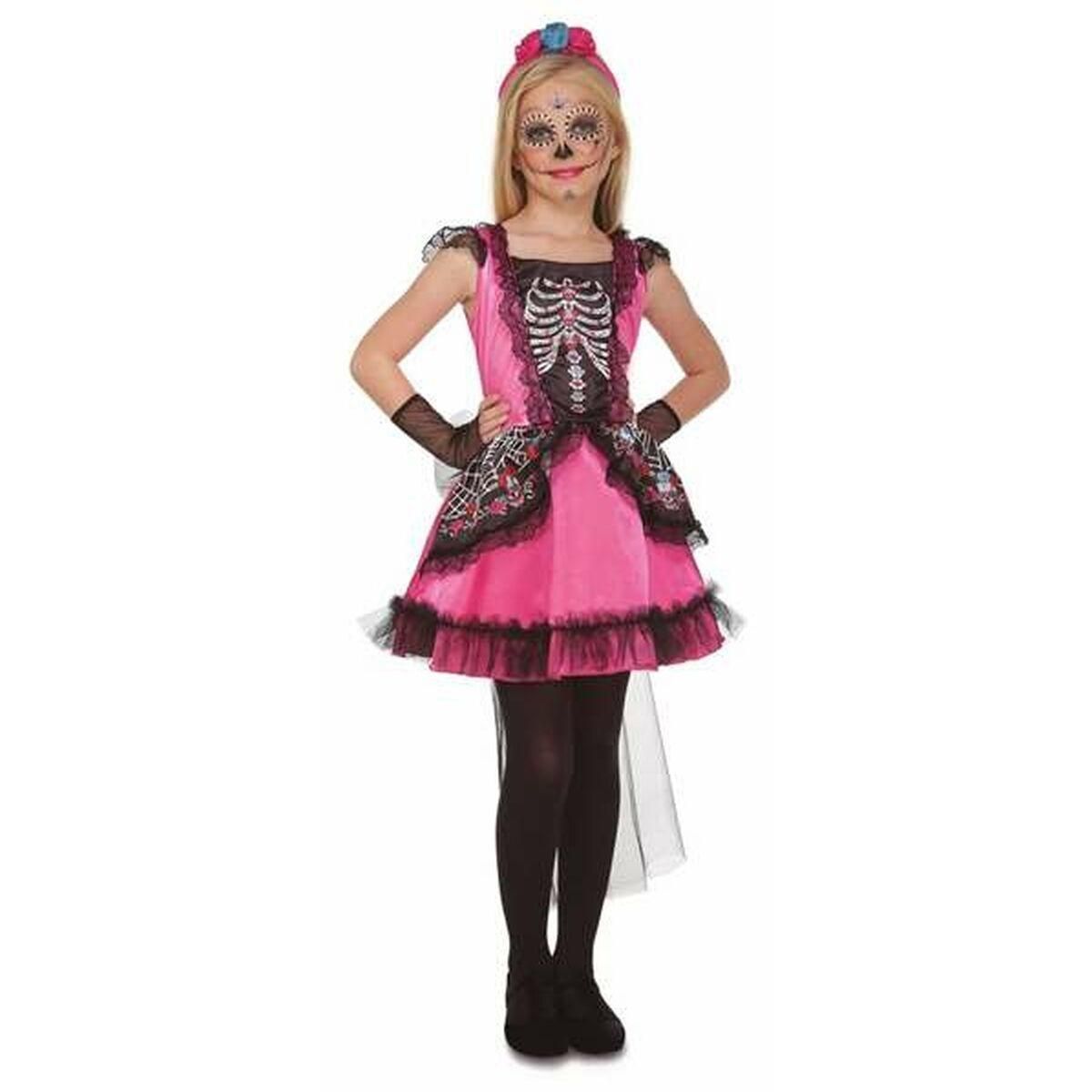 Kostume til børn Sort Pink Catrina (3 Dele) 5-6 år