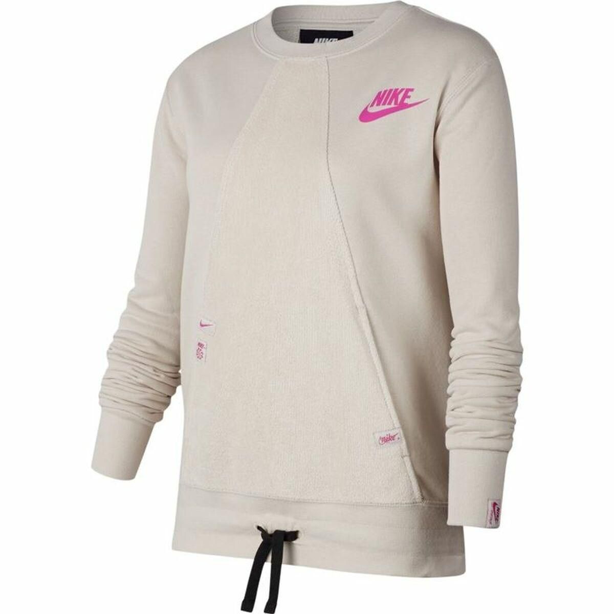 Sweatshirt uden hætte til piger Nike Heritage Beige 10-12 år