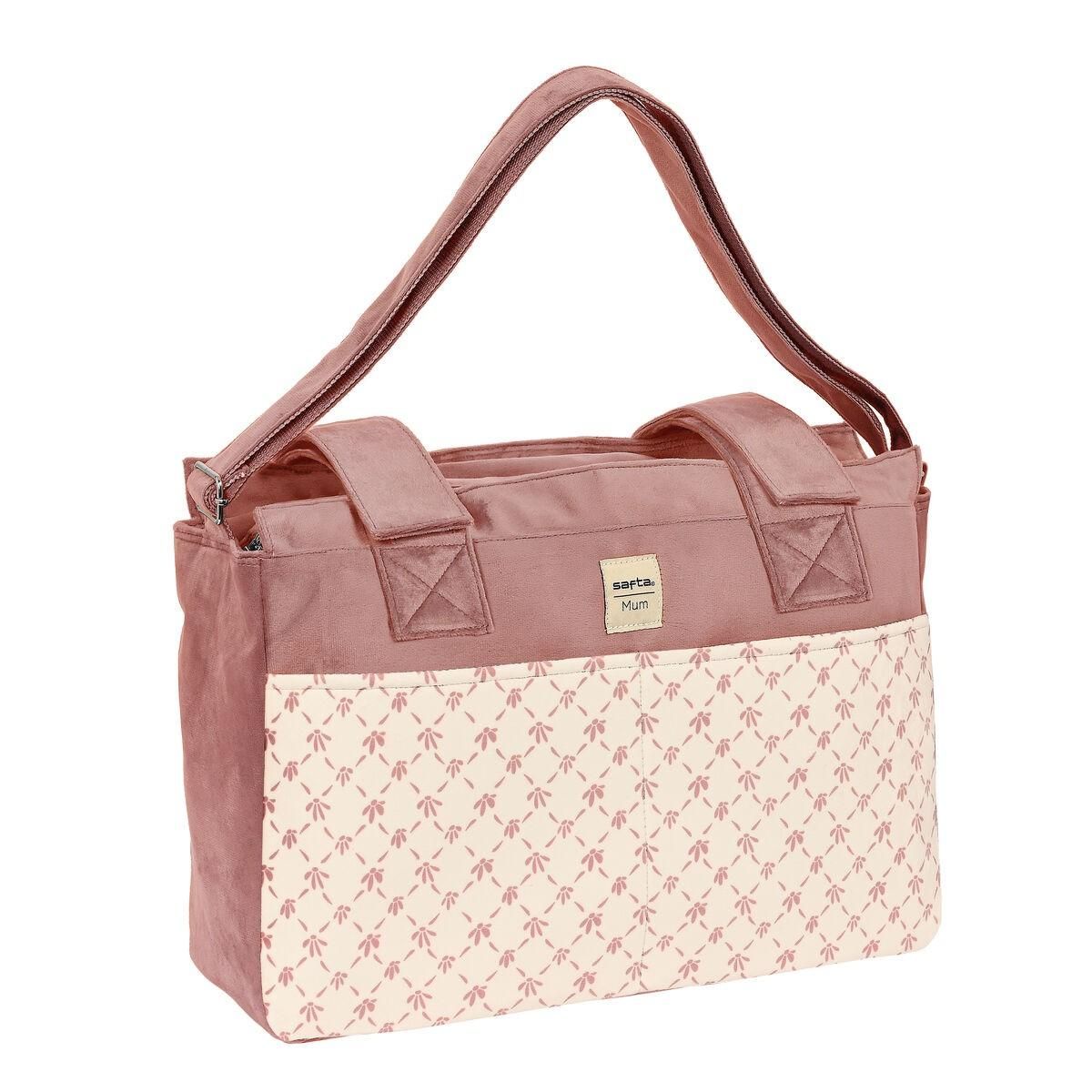 Taske til bleskift Safta Marsala Pink (46 x 26 x 15 cm)