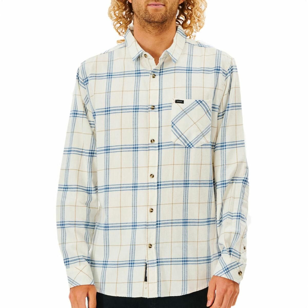 Langærmet Trøje til Mænd Rip Curl Checked in Flannel Franela Hvid S