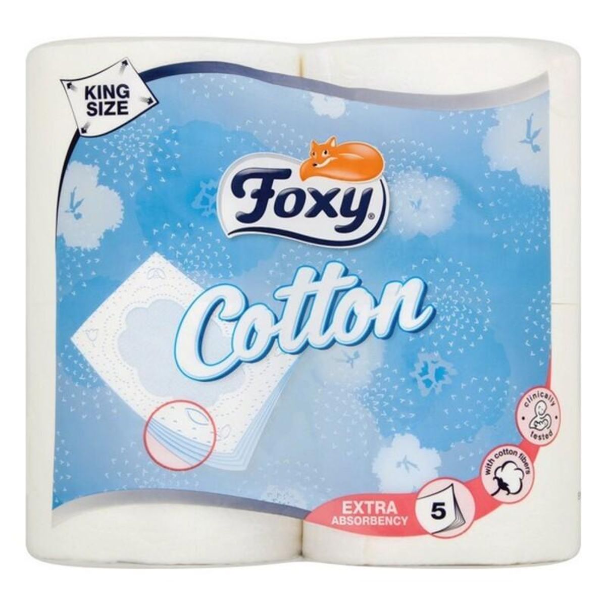 Toiletpapir Cotton Foxy COTTON 4R (4 uds) (4 enheder)