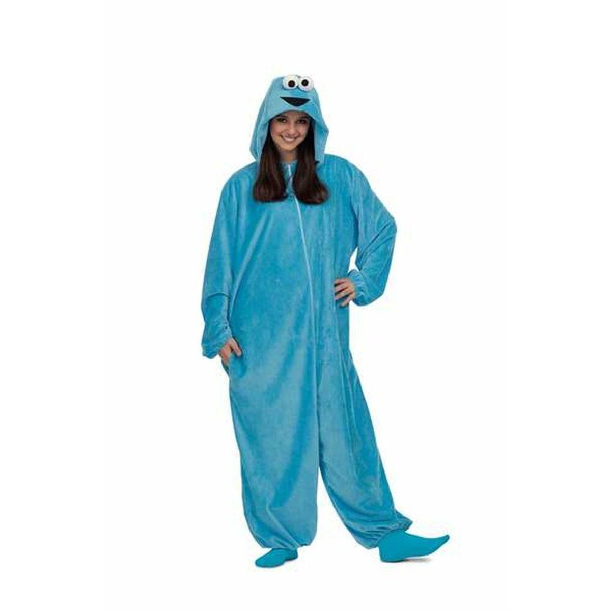 Kostume til børn Cookie Monster M/L