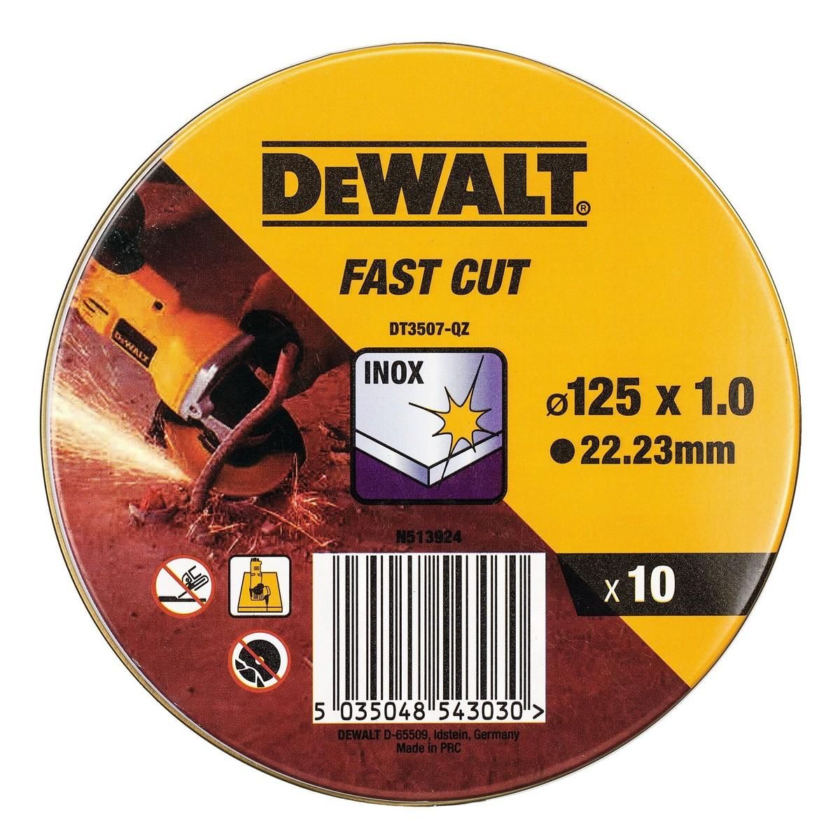 Skæreskive Dewalt Fast Cut dt3507-qz 10 enheder 115 x 1 x 22,23 mm