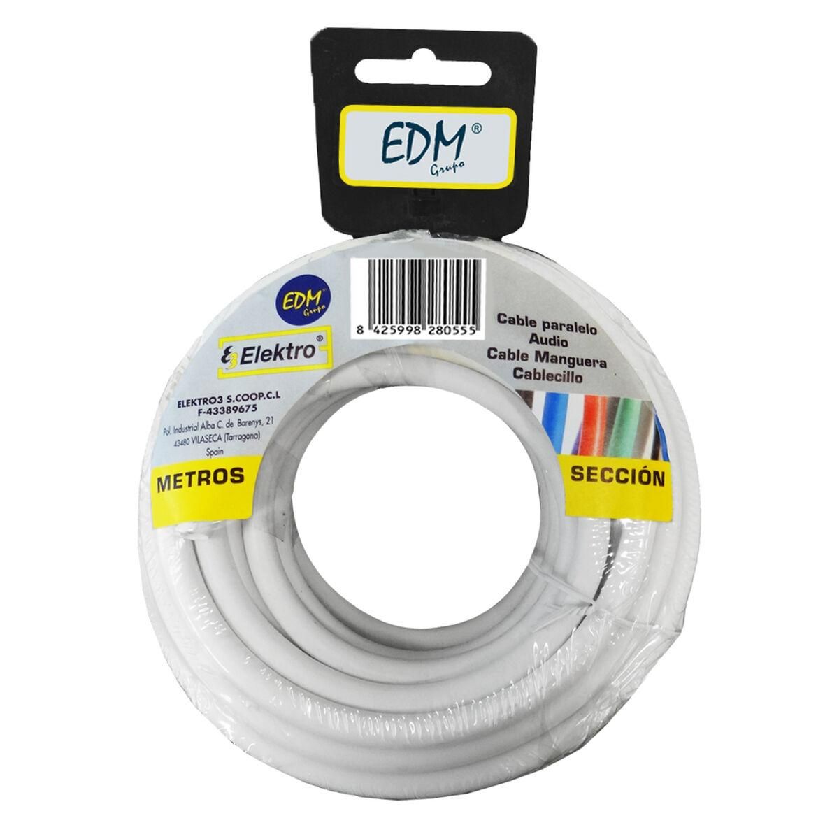 Kabel EDM 2 X 0,5 mm Hvid 20 m