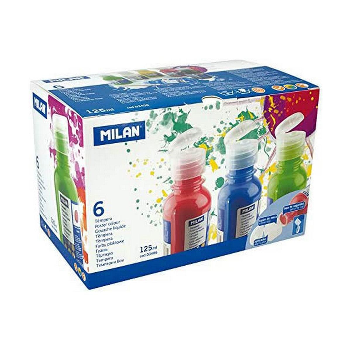 Tempera Milan 125 ml Blå Hvid Multifarvet Maling