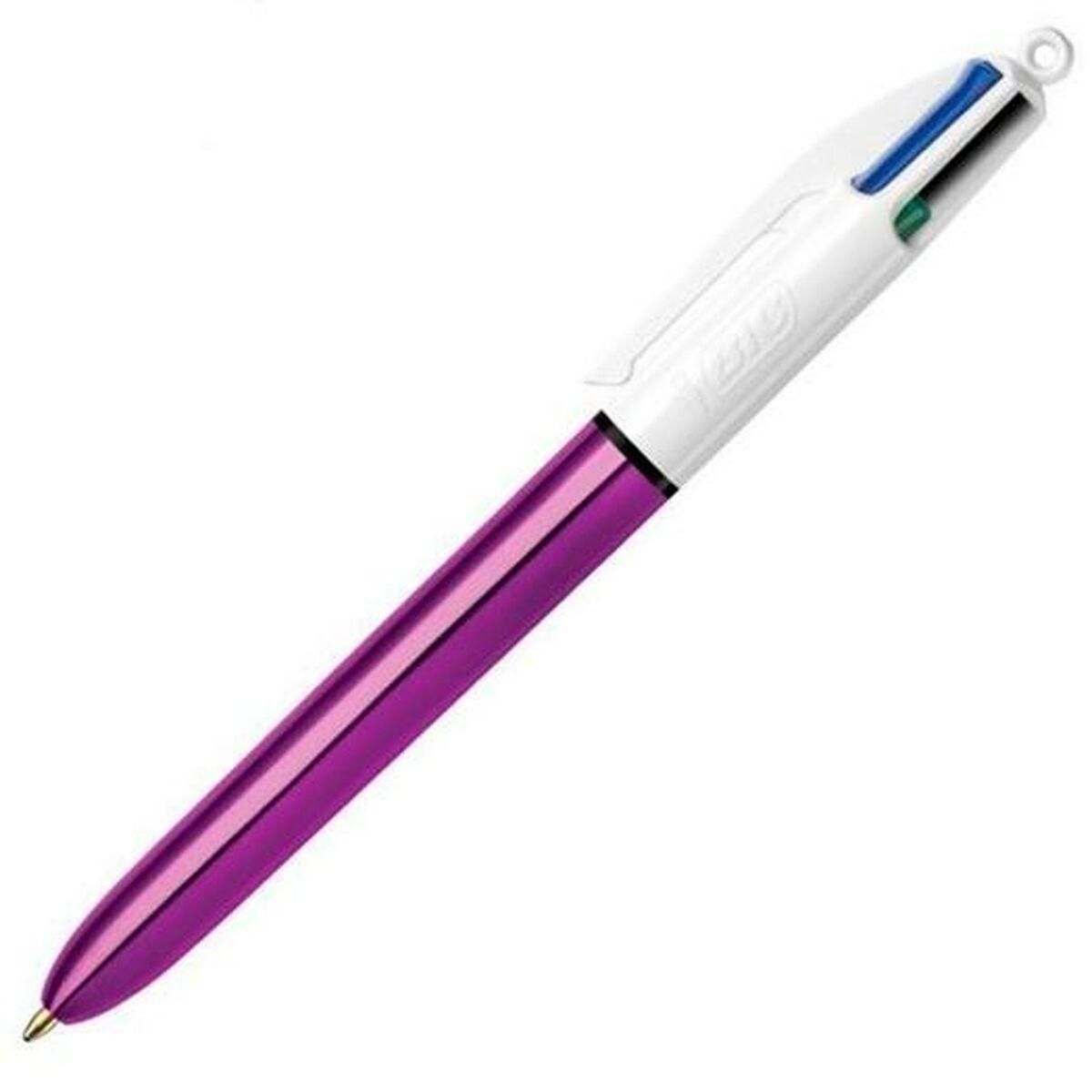 Kuglepen Bic Shine Silver Hvid (12 Dele)