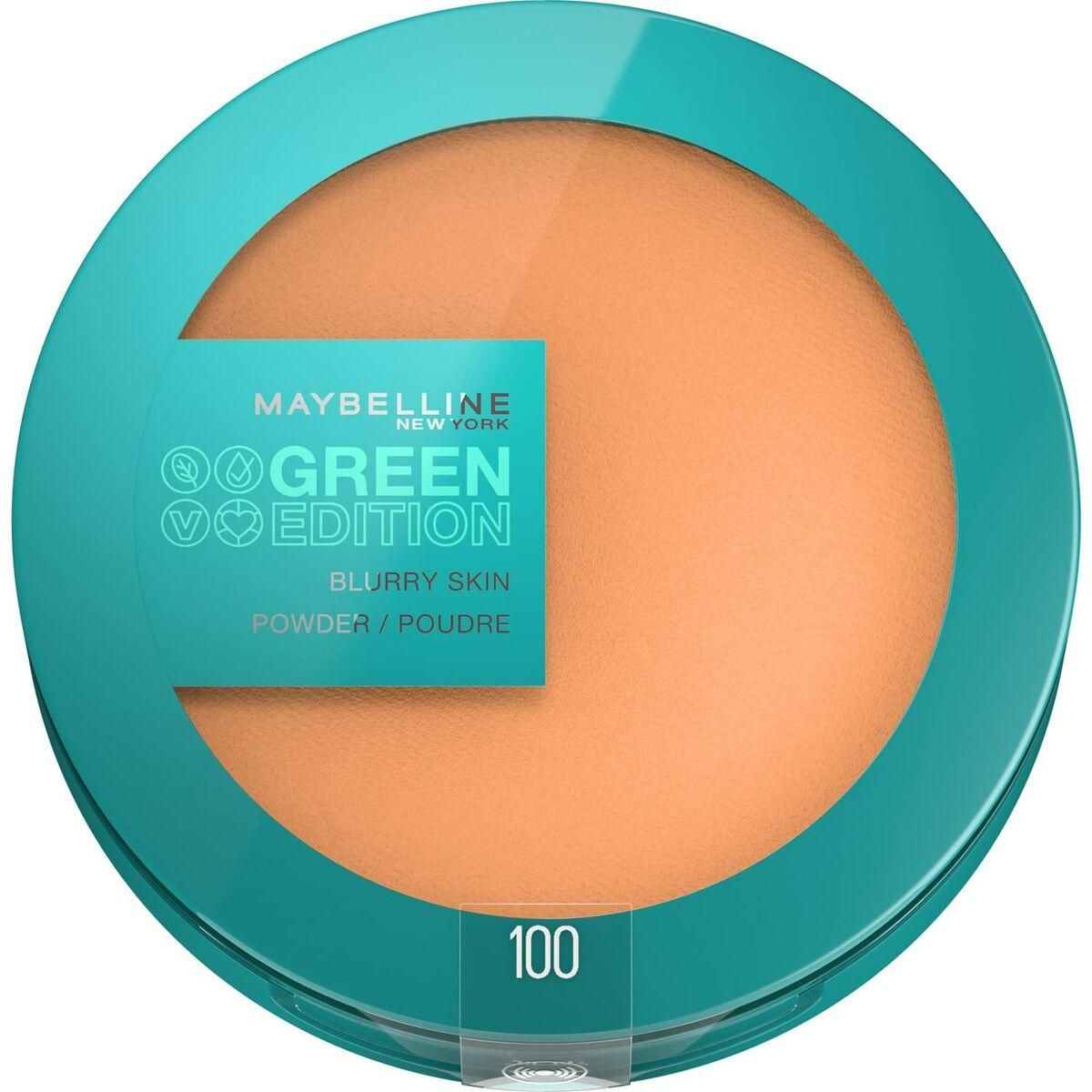 Kompakte pulvere Maybelline Green Edition Nº 100 Blødgøringsmiddel