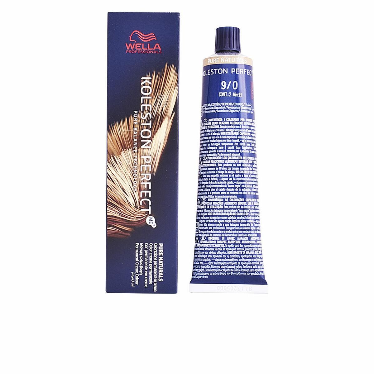 Permanent Farve Wella Koleston Perfect Pure Naturals Nº 9.0 60 ml