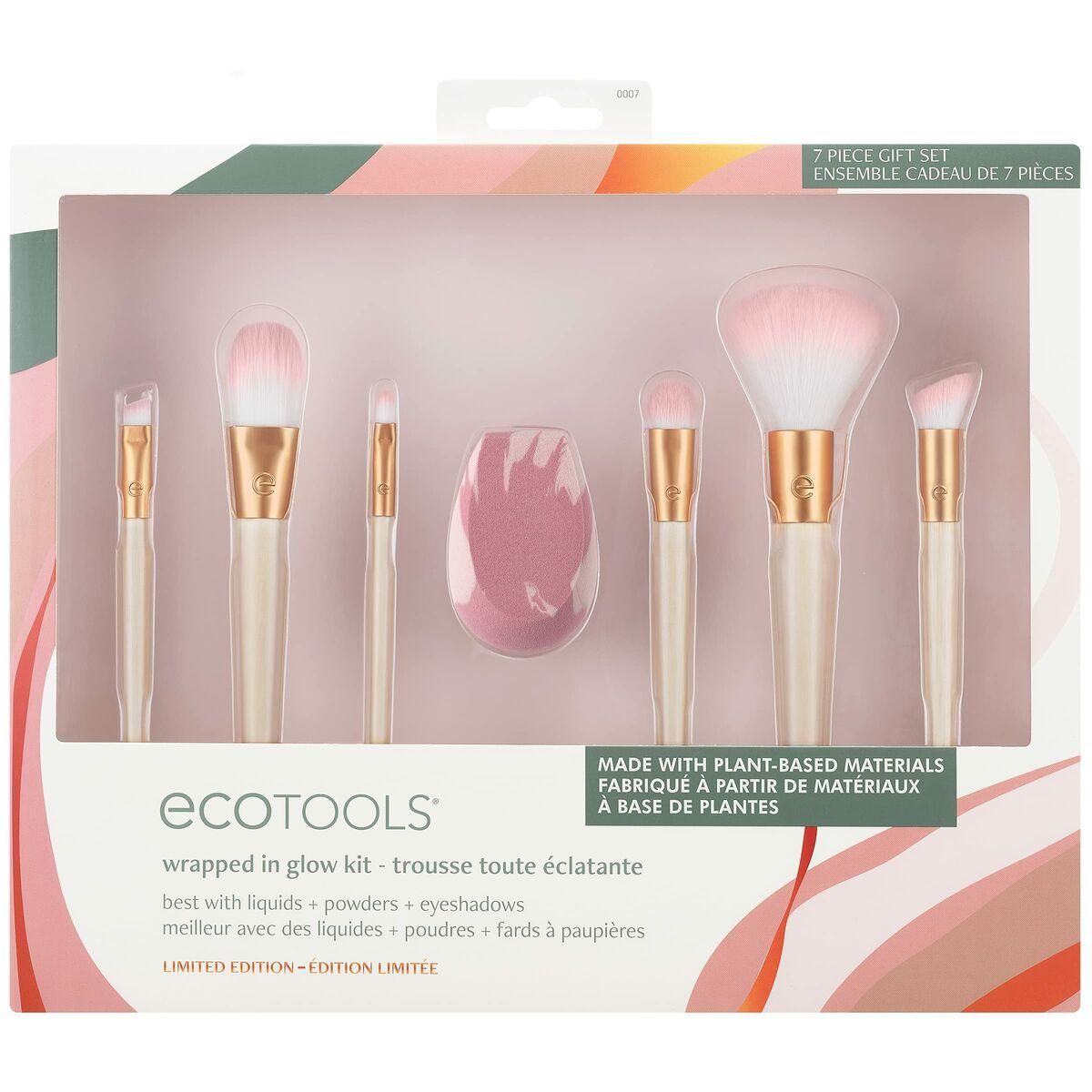 Sæt med Makeup Børster Ecotools Wrapped In Glow Limited edition 7 Dele