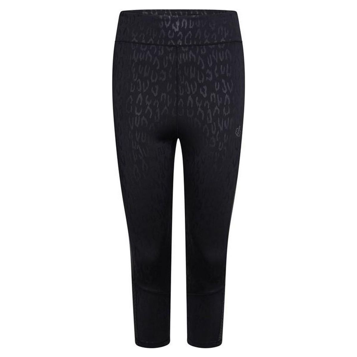 Sport leggings til kvinder Dare 2b Shine Bright 3/4 Sort 34