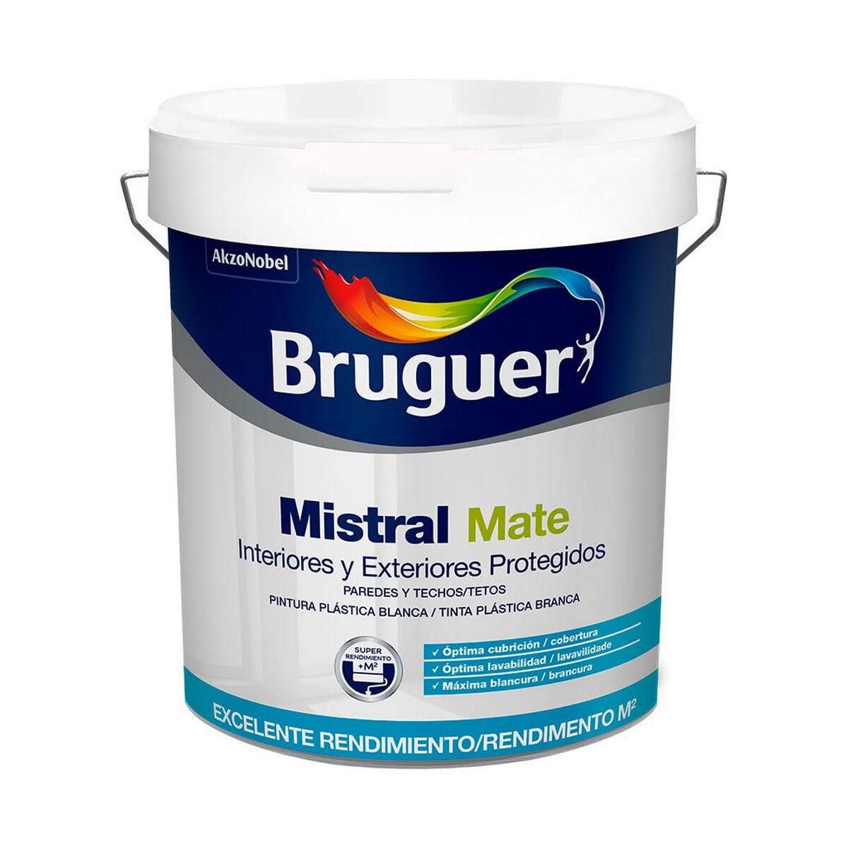 Maling Bruguer mistral 5586674 Sort Hvid 4 L