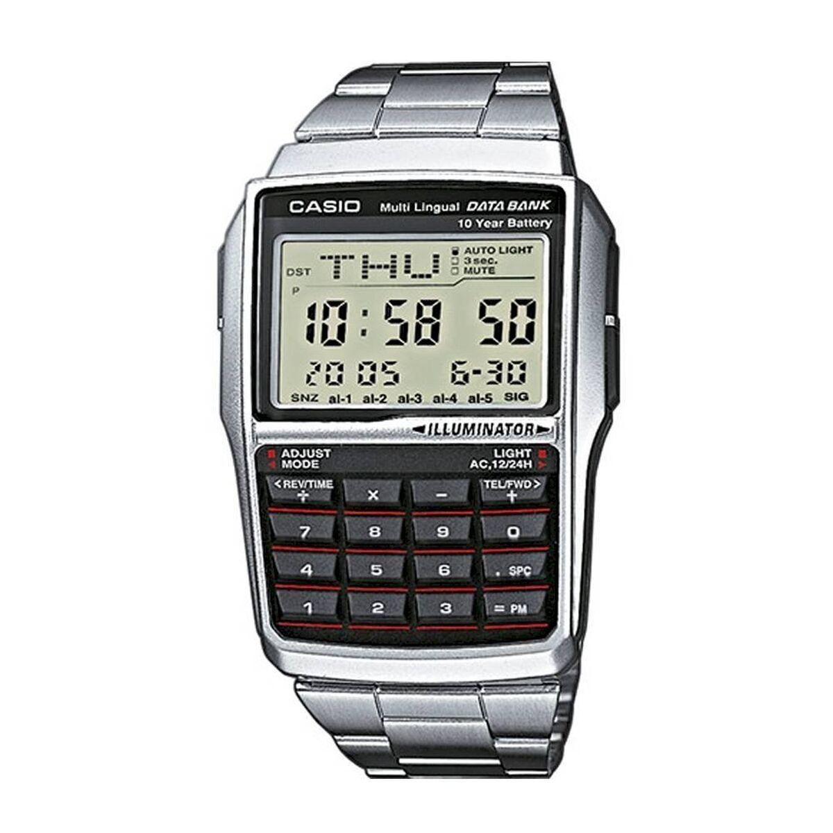 Herreur Casio DATABANK CALCULATOR STEEL Sort Sølvfarvet