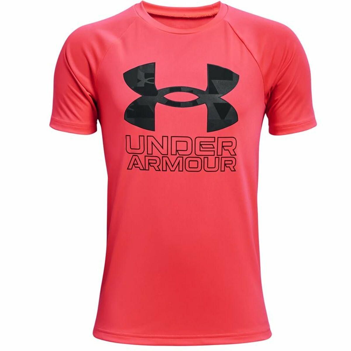 Kortærmet T-shirt til Børn Under Armour Tech Hybrid Rød XL